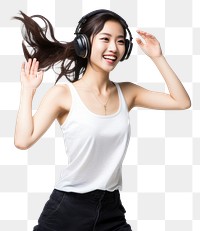 PNG Korean headphones dancing headset. AI generated Image by rawpixel.