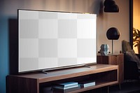 Smart TV screen png mockup, transparent digital device