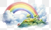 PNG Rainbow rainbow painting outdoors. AI generated Image by rawpixel.