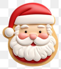 PNG Santa claus sugar cookie dessert food white background