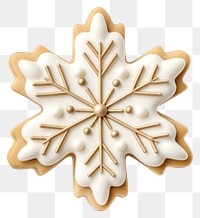 PNG Snowflake sugar cookie gingerbread dessert white