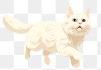 PNG Jumping white cat animal mammal pet. 