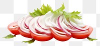 PNG Salad tomato onion food. 