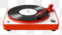 PNG Vinyl record player electronics red  