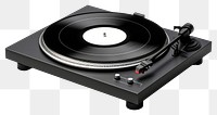 PNG  Vinyl record player electronics black gramophone. AI generated Image by rawpixel.