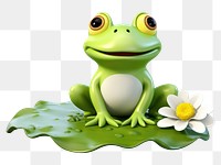 PNG  Frog green amphibian wildlife. AI generated Image by rawpixel.