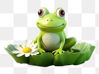 PNG  Frog green amphibian wildlife. 