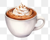PNG Hot chocolate dessert coffee latte. AI generated Image by rawpixel.