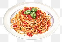 PNG Spaghetti plate pasta food. 