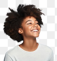 PNG Happy diverse portrait african teen laughing adult smile. 