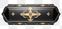 PNG Black coffin cross gold  