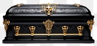 PNG Black coffin gold white background architecture. 