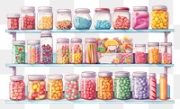 PNG Candy aisle food jar confectionery. 