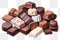 PNG Chocolates confectionery dessert food. AI generated Image by rawpixel.