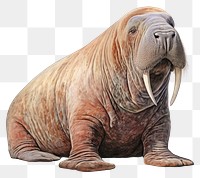 PNG Walrus wildlife drawing animal. 