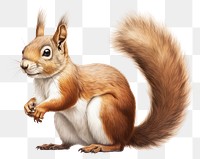 PNG Cute squirrel rodent mammal animal. AI generated Image by rawpixel.