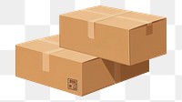 PNG Two parcel shipping box cardboard carton delivering. AI generated Image by rawpixel.