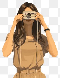 PNG Camera portrait adult woman. AI generated Image by rawpixel.