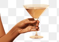 PNG Women hands holding martini cocktail glass drink cosmopolitan. 