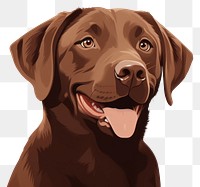 PNG Chocolate Labrador animal mammal dog. AI generated Image by rawpixel.