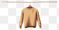 PNG Hanging sweater sweatshirt t-shirt sleeve. 