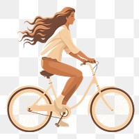 PNG Young girl biking bicycle vehicle cycling. AI generated Image by rawpixel.