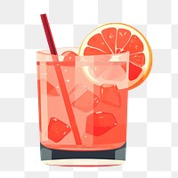 PNG Cocktail grapefruit drink juice. AI generated Image by rawpixel.