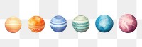 PNG Solar system order white background confectionery arrangement. AI generated Image by rawpixel.