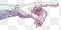 PNG Robot finger touching glass drawing sketch  