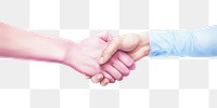 PNG Meeting a friend handshake white background togetherness. 