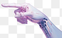 PNG Pointing robot hand white background appliance science