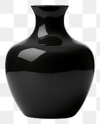 PNG  Vase porcelain pottery black. AI generated Image by rawpixel.