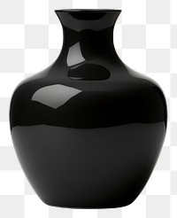 PNG Vase porcelain pottery black. 