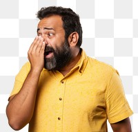 PNG Hispanic man yellow adult beard. 