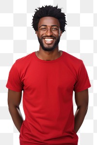 PNG Black man t-shirt smile sleeve. 