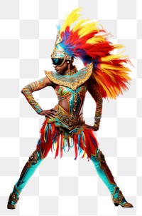 PNG Carnival costume dancing adult. 