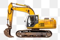 PNG Excavator  white background construction. 