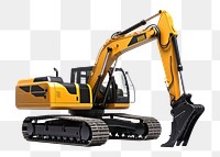 PNG Excavator  white background construction. AI generated Image by rawpixel.