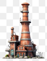 PNG Factory architecture lighthouse building. AI generated Image by rawpixel.