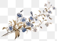 PNG Forget me not pattern flower plant. AI generated Image by rawpixel.