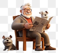 PNG Dog publication newspaper reading. 