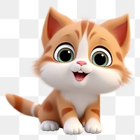 PNG Kitten cute baby cat cartoon mammal. 