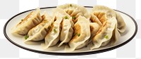 PNG  Dumpling plate food meal. AI generated Image by rawpixel.