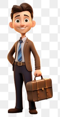 PNG Business man briefcase bag carrying. AI generated Image by rawpixel.