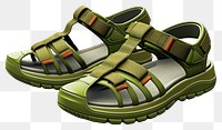 PNG Sandals color olive green footwear shoe  