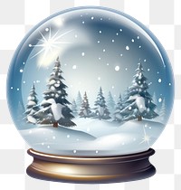 PNG Snow globe ball christmas plant tree