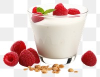 PNG Milk raspberry dessert berries. AI generated Image by rawpixel.