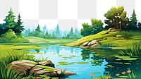 PNG Lake landscape outdoors nature. AI generated Image by rawpixel.