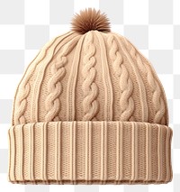 PNG Beige beanie knitted white background creativity. 