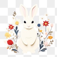 PNG Flower animal mammal rabbit. 